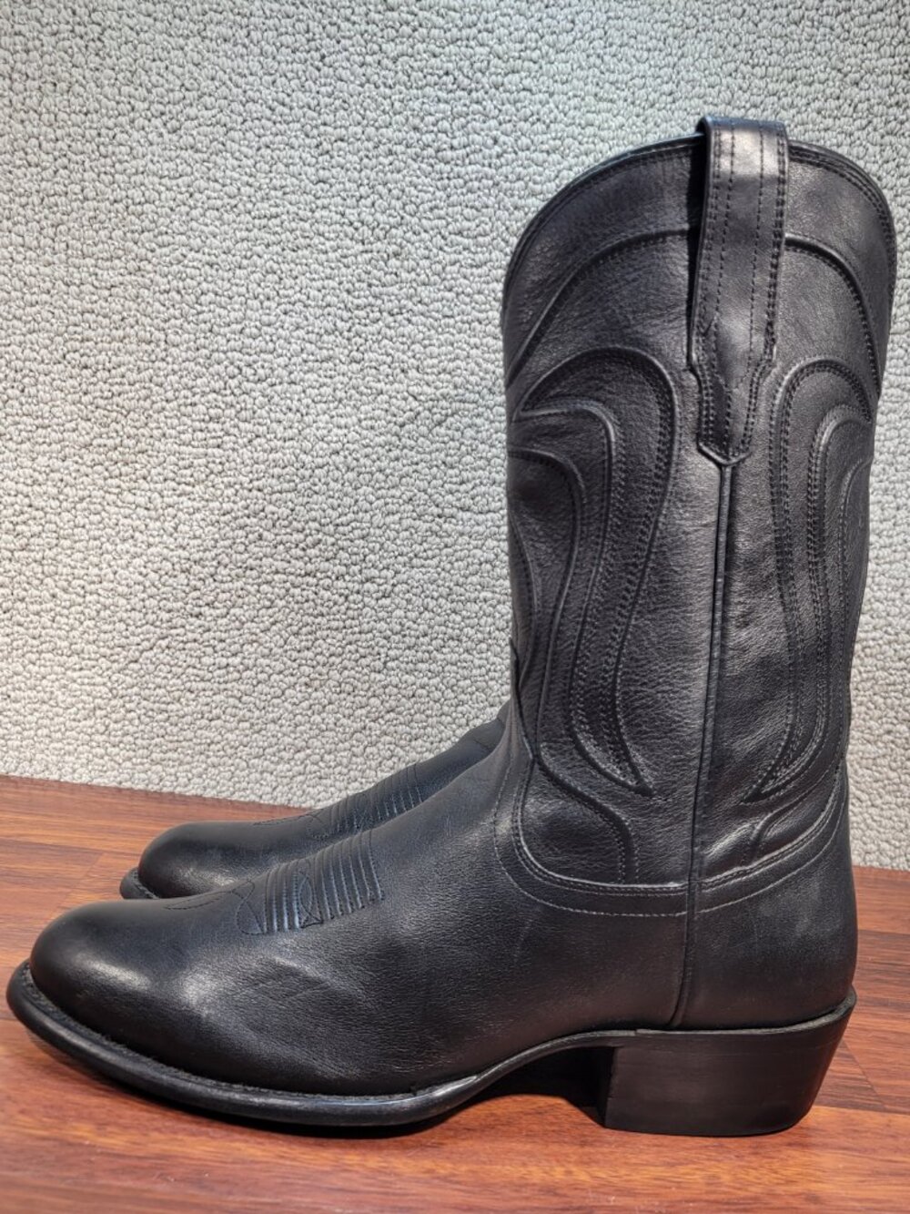 Tecovas The Cartwright Men's Size 11D Midnight Cowhide Cowboy Boots